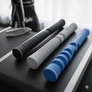 Various thick and oversized putter grips popular with UK mallet putter users to reduce wrist action.