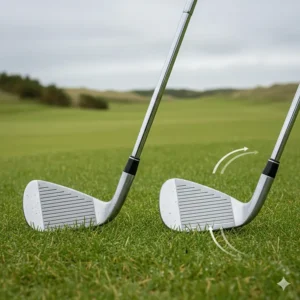 A wide-sole iron profile designed to improve turf interaction and prevent digging on soft, damp British fairways.