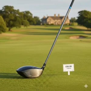A versatile hybrid golf club designed for easy launch, perfect for a budget-friendly golf kit.