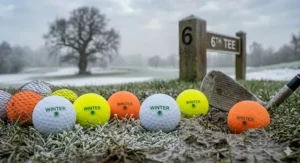 A dozen pack of durable, affordable golf balls ideal for winter play when the risk of losing balls in leaves is higher.