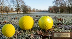 Alt text for image 3: A bright yellow golf ball tracking through a grey, overcast British winter sky for better flight tracking.