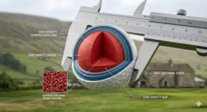 Close-up of a wedge making contact with a tour golf ball, illustrating the high spin rates preferred by skilled players for greenside control.