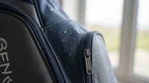 Detailed texture shot of the high-grade, durable fabric used across the Benross golf bag range.