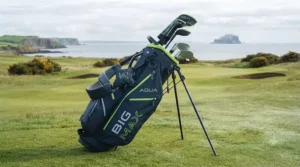 Big Max lightweight stand bag featuring dual carry straps and an integrated stand mechanism for walking golfers.