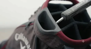 Dedicated oversized putter well integrated into the Callaway Org 14 cart bag.