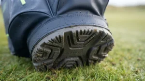 Anti-slip base design providing stability on wet ground.