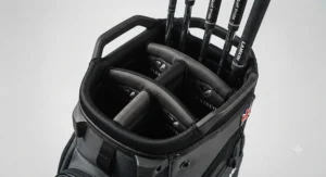Close-up of the TaylorMade FlexTech 4-way club divider system.