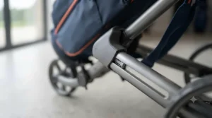 Sleek aluminium frame showcasing the durable yet ultra-lightweight design of a golf push trolley.