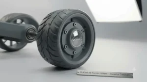 Digital speed control dial and handle grip on a GoKart electric golf trolley.